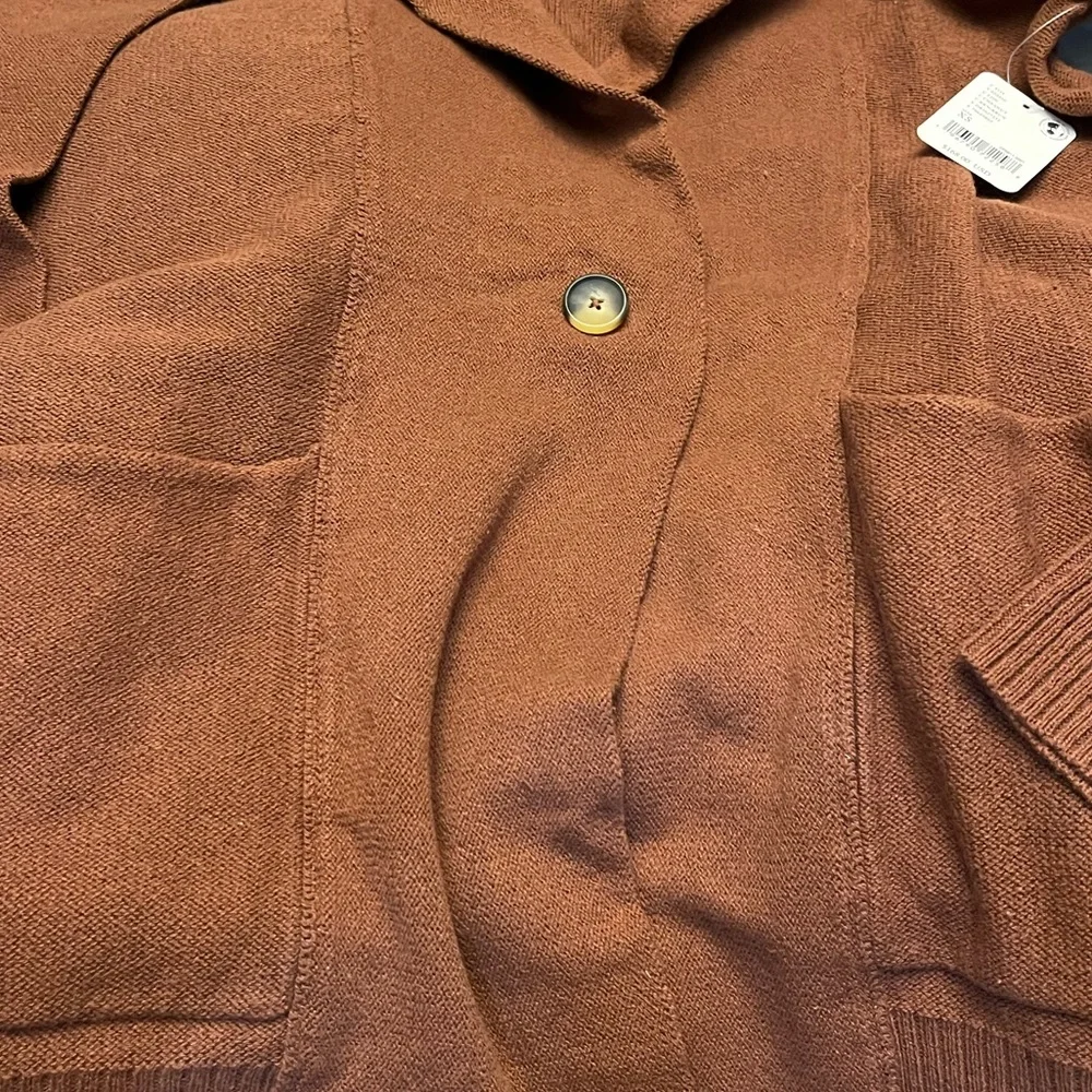Free People Oversized Desert Blazer Chestnut NWT cardigan style - Picture 12 of 14